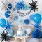 9-Pack 22in Black, Blue & Silver Spike Star Foil Balloons – Mylar Party Decor for Birthday, Anniversary & Baby Shower